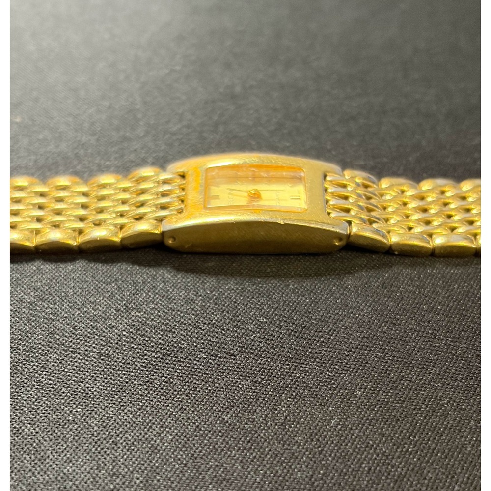 Elgin Watch Women OS Gold Tone EL 352 5Y30 Rectangle Analog Quartz Dress Watch - Picture 3 of 6